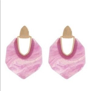 Natasha Geometric Glitter Front Hoop Earrings